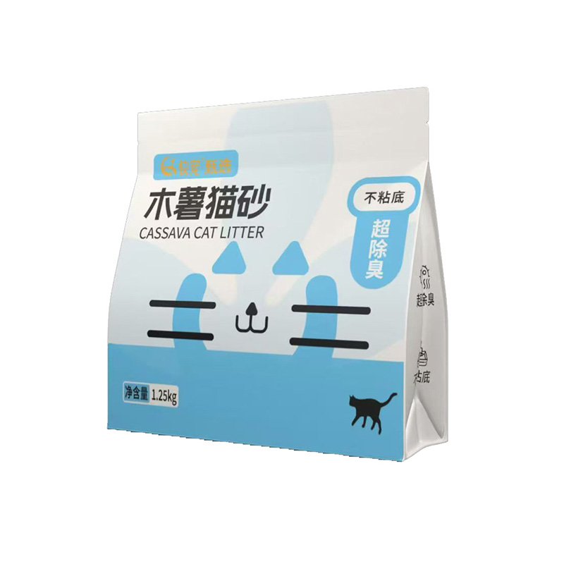 Cassava cat litter