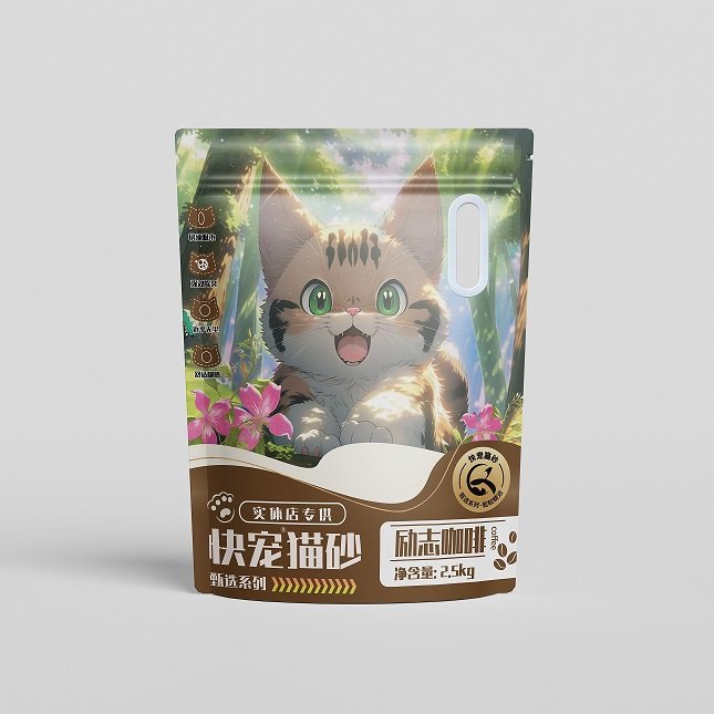 Coffee flavored tofu cat litter